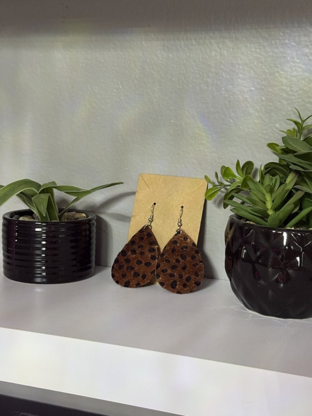 Dark Leopard Earrings From My Small Business